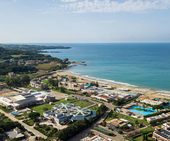 Aldemar Olympian Village landscape photo with view of the sea